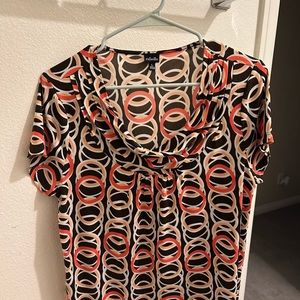 Rafaella brown and orange blouse